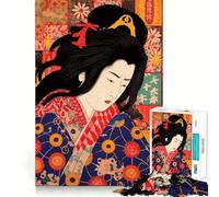 Japanese Kabuki Actor Hard Jigsaw Puzzle for Adults 1000 Pieces Recall Boost Accurate Cut Real Challenge Home Art (50x75cm)