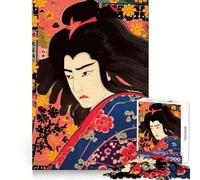 Japanese Kabuki Actor Jigsaw 1000 Pieces for Teenagers Brain Exercise Clean Joint Home Activity Night Fun (50x75cm)