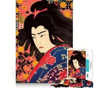 Japanese Kabuki Actor Jigsaw 1000 Pieces for Teenagers Brain Exercise Clean Joint Home Activity Night Fun (50x75cm)