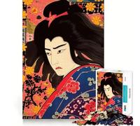 Japanese Kabuki Actor Jigsaw 1000 Pieces for Teenagers Brain Exercise Clean Joint Home Activity Night Fun (38x52cm)
