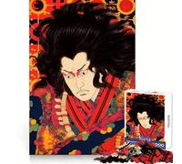 Japanese Kabuki Actor Jigsaw Puzzles for Adults 1000 Pieces Cognitive Skill Bright Color Fun Challenge Perfect Decor (50x75cm)