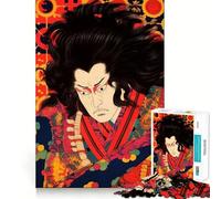 Japanese Kabuki Actor Jigsaw Puzzles for Adults 1000 Pieces Cognitive Skill Bright Color Fun Challenge Perfect Decor (50x75cm)