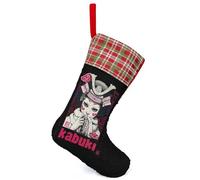 Japanese Kabuki Christmas Stockings Sequin Hanging Ornaments Red-style