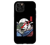 Japanese Kaiju Monster vs Laser Cat Eye Great Wave Red Sun Case for iPhone 11 Pro