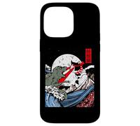 Japanese Kaiju Monster vs Laser Cat Eye Great Wave Red Sun Case for iPhone 14 Pro Max