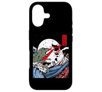 Japanese Kaiju Monster vs Laser Cat Eye Great Wave Red Sun Case for iPhone 17