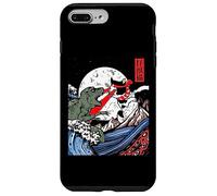 Japanese Kaiju Monster vs Laser Cat Eye Great Wave Red Sun Case for iPhone 7 Plus/8 Plus