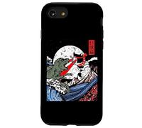 Japanese Kaiju Monster vs Laser Cat Eye Great Wave Red Sun Case for iPhone SE (2020) / 7/8