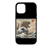 Japanese Kaiju Yarn Wave With Cats And Knitting Case for iPhone 12/12 Pro