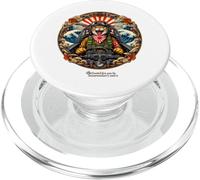 Japanese Kamikaze Pilot Fighting Cat PopSockets PopGrip for MagSafe
