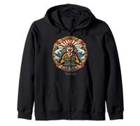 Japanese Kamikaze Pilot Fighting Cat Zip Hoodie