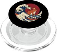 Japanese Kanagawa Wave Capybara Surfing Kawaii PopSockets PopGrip for MagSafe