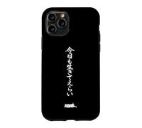 Japanese Kanji Great Job Surviving Today Funny Japan Cat Fan Case for iPhone 11 Pro