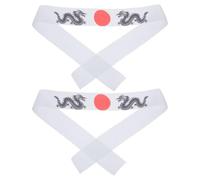 Japanese Karate Headband White Polyester Tie on Sport Headwear