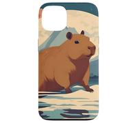 Japanese Kawaii Capybara Swimming Cute Japan Flower Anime Case for iPhone 13