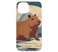 Japanese Kawaii Capybara Swimming Cute Japan Flower Anime Case for iPhone 14