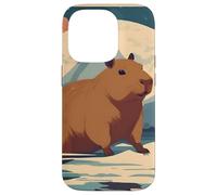 Japanese Kawaii Capybara Swimming Cute Japan Flower Anime Case for iPhone 14 Pro