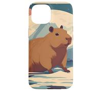 Japanese Kawaii Capybara Swimming Cute Japan Flower Anime Case for iPhone 15