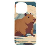 Japanese Kawaii Capybara Swimming Cute Japan Flower Anime Case for iPhone 15 Pro Max