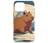 Japanese Kawaii Capybara Swimming Cute Japan Flower Anime Case for iPhone 16 Pro Max