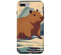 Japanese Kawaii Capybara Swimming Cute Japan Flower Anime Case for iPhone 7 Plus/8 Plus