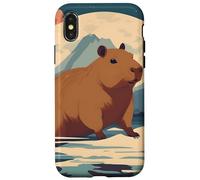 Japanese Kawaii Capybara Swimming Cute Japan Flower Anime Case for iPhone X/XS