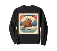 Japanese Kawaii Capybara Swimming Cute Japan Flower Anime Sweatshirt