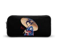 Japanese Kawaii Geisha Girl Large Pencil Case Big Capacity Pencil Pouch Pen Bag Marker Pen Case for Women Men