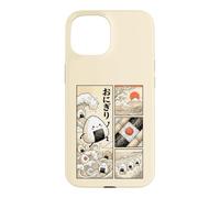 Japanese Kawaii Onigiri Rice Ball Comic Ukiyo-e Food Art Case for iPhone 15