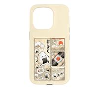 Japanese Kawaii Onigiri Rice Ball Comic Ukiyo-e Food Art Case for iPhone 15 Pro
