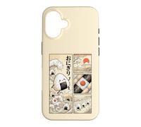 Japanese Kawaii Onigiri Rice Ball Comic Ukiyo-e Food Art Case for iPhone 16