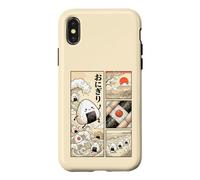 Japanese Kawaii Onigiri Rice Ball Comic Ukiyo-e Food Art Case for iPhone X/XS