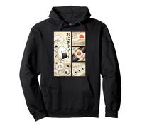 Japanese Kawaii Onigiri Rice Ball Comic Ukiyo-e Food Art Pullover Hoodie