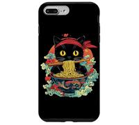 Japanese Kawaii Ramen Cat Eating Noodles Kitty Cat Mom & Dad Case for iPhone 7 Plus/8 Plus