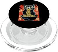 Japanese Kawaii Ramen Cat Eating Noodles Kitty Cat Mom & Dad PopSockets PopGrip for MagSafe
