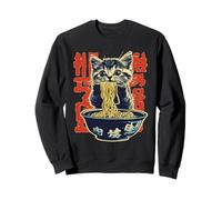 Japanese Kawaii Ramen Cat Eating Noodles Kitty Cat Mom & Dad Sweatshirt