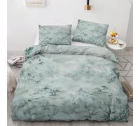 Japanese King Size Duvet Cover Sets - Oriental Bedding Set - Reversible Quilt Cover & 2 Pillowcases with Zipper and Ties, Ultra Soft and Non Iron Brushed Microfibre Bed Set 230x220 H-&9-46