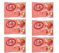 Japanese Kit-Kat Mini Bars - Imported Japanese Chocolate Sweets Candy Snacks Gift Box - Treats for Kids, Women & Men Gift Set (6, Strawberry)