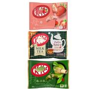 Japanese Kit-Kat Mini Bars - Imported Japanese Chocolate Sweets Candy Snacks Gift Box - Treats for Kids, Women & Men Gift Set (2, 3 Assorted Flavours - Matcha, Milk Tea & Strawberry)