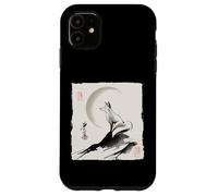 Japanese Kitsune Fox and Moon Vintage Zen Spiritual Gift Case for iPhone 11
