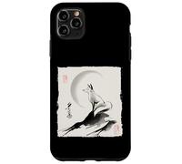 Japanese Kitsune Fox and Moon Vintage Zen Spiritual Gift Case for iPhone 11 Pro Max