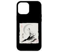 Japanese Kitsune Fox and Moon Vintage Zen Spiritual Gift Case for iPhone 12 Pro Max