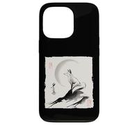 Japanese Kitsune Fox and Moon Vintage Zen Spiritual Gift Case for iPhone 13 Pro