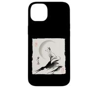 Japanese Kitsune Fox and Moon Vintage Zen Spiritual Gift Case for iPhone 14 Plus