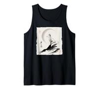 Japanese Kitsune Fox and Moon Vintage Zen Spiritual Gift Tank Top