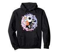 Japanese Kitsune Sakura Cherry Blossom Flowers Ying Yang Fox Pullover Hoodie