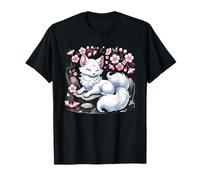 Japanese Kitsune Yokai White Fox Ghost Ukiyo-E Vintage T-Shirt