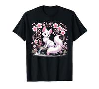Japanese Kitsune Yokai White Fox Ghost Ukiyo-E Vintage T-Shirt