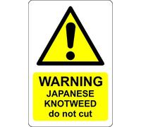 Japanese knotweed warning do not cut Safety sign - 1.2mm Rigid plastic 300mm x 200mm