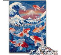 Japanese Koi 1000 Pieces Jigsaw Puzzle for Adults& Teens, Suitable for Ages 14 And Up Toy Wall Decor Birthday And Unique Gifts (26x38cm)